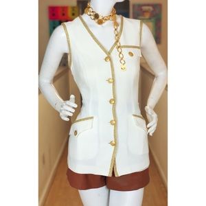 Ann Tjian For Kenar Cream & Gold Vest